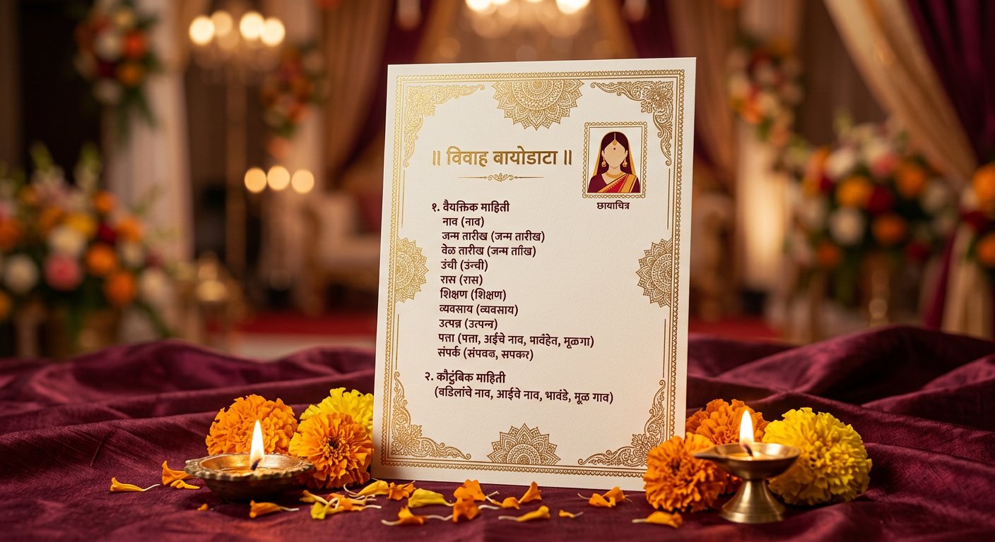 प्रीमियम मराठी विवाह बायोडाटा — Premium Marathi Marriage Biodata